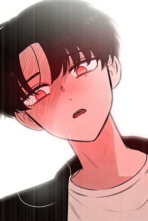 Anime Character with Black Hair and Red Eyes | Bones and petals manhwa