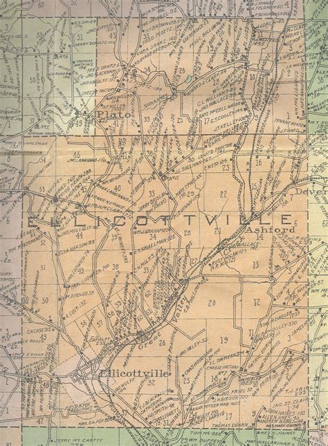 Cattaraugus County, NY Wall Map (1916)