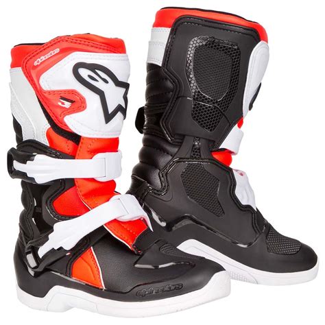 Alpinestars Kids MX Boots Tech 3S Black/White/Red Fluo | Maciag Offroad
