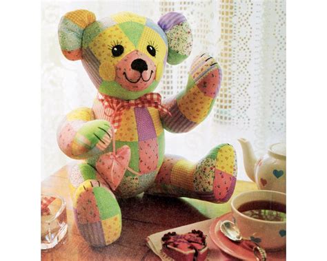 Vintage Memory Bear Pattern Pdf Quilt Patchwork Teddy Bear Sewing ...