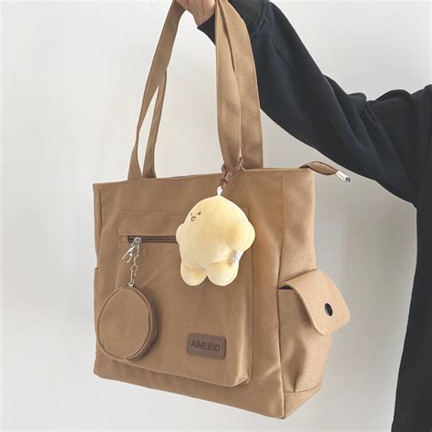 college student class shoulder canvas baglarge capacity etsy