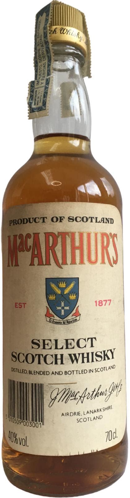 MacArthur's Select JMaA - Ratings and reviews - Whiskybase