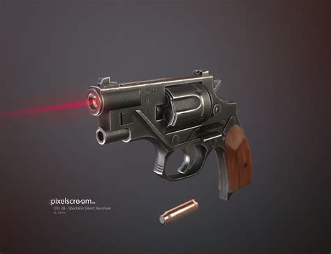 OTs-38 Stechkin silent revolver — polycount