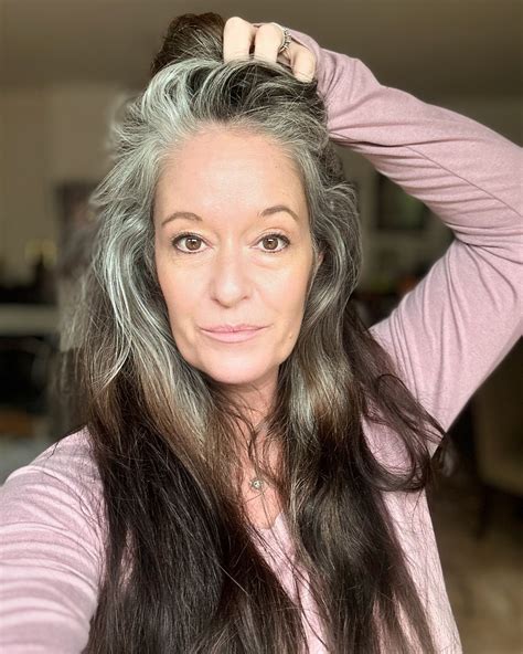 Why women are embracing natural grey hair with lowlights now 20