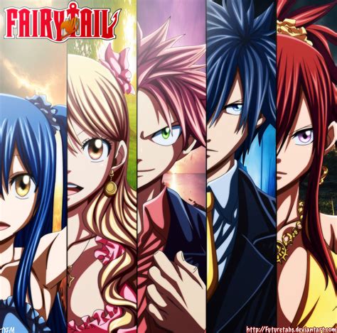 Wendy Marvel, Lucy Heartfilia, Natsu Dragneel, Gray Fullbuster, and