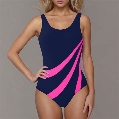 Munlar Navy Swimsuits for Curvy Women One-Piece Summer Backless High