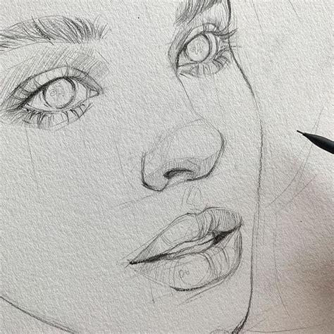 🌕 Expressive pencil sketches 😍 Swipe 👉 😃 Which one is the cutest? 💛 ...
