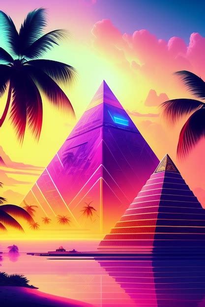 Premium AI Image | Pyramid art