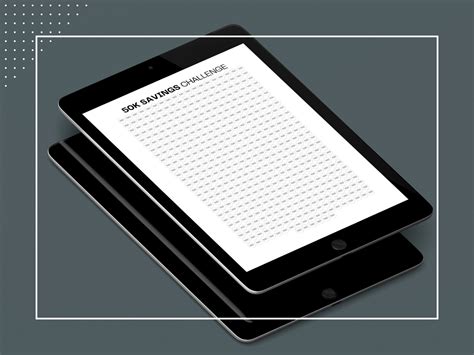 50k Savings Challenge Printable Savings Tracker Fillable PDF Money