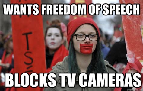 Wants freedom of speech Blocks TV cameras - Scumbag Quebec student ...