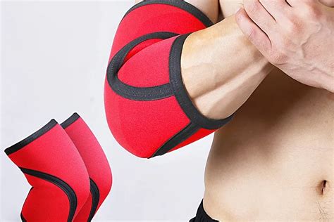 Neoprene Elbow Sleeve Weightlifting Power Lifting Compression Tennis ...