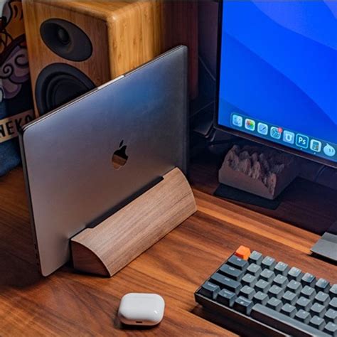 Adjustable Upright Laptop Stand for Ergonomic Desk Display