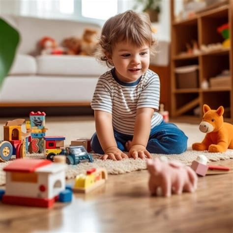 um menino brincando  brinquedos  um trem de brinquedo  chao