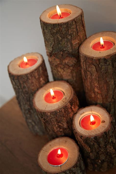 12 Pieces of Wooden Candle Holders Coffeeand Tea Light | Etsy
