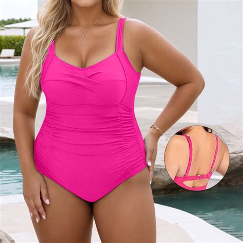 Plus Size Swimwear for Women Pink Bathing Suits Women's Bathing Suit 1