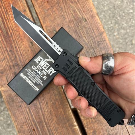9.5” Frank Nitti Large - "Chicago Series" - Tanto Smooth Black - LTANT
