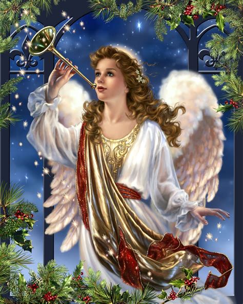 HERALD ANGEL BY DONA GELSINGER | Christmas angels, Angel images, Angel ...