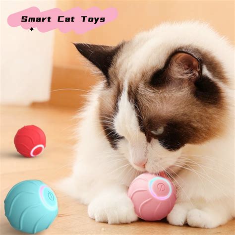 Smart Cat Toys Rolling Ball Pet Cat Owner Interactive Pets Toys ...