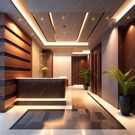 premium ai image modern reception area lobby area interior design
