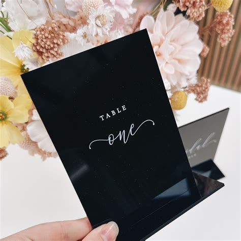 *SALE* Acrylic Table Numbers - Black - Set of 2 – Sea and Paper
