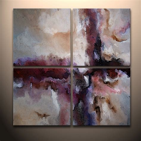 HUGE 4 piece Quadtych Abstract canvas wall art giclee print