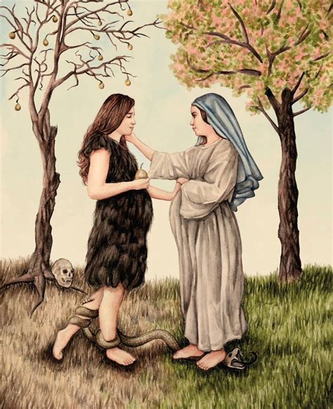 Maria, a nova Eva | Imagens religiosas, Imagens católicas, Imagem de igreja