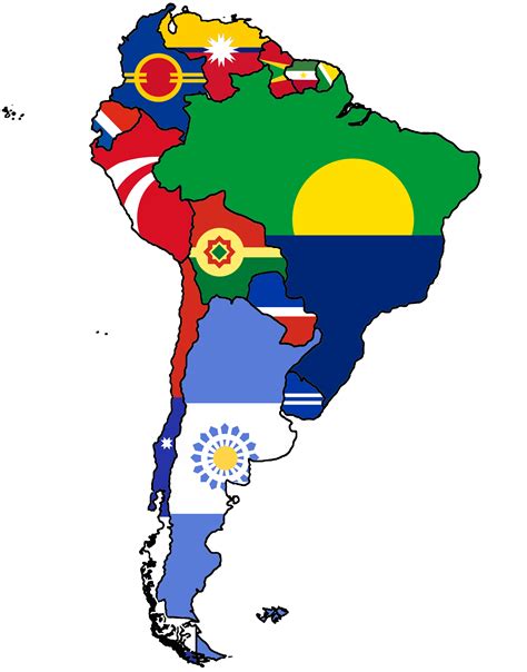 Redesigned flags for South American countries : r/vexillology