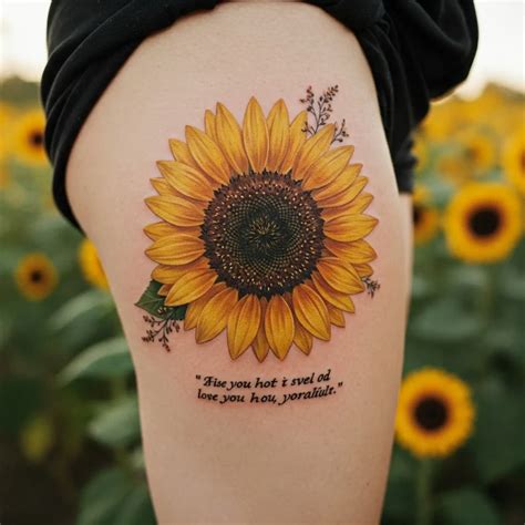 sunflower tattoo ideas full  meaning  beauty