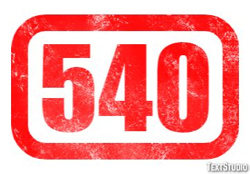 540 Text Effect and Logo Design Number