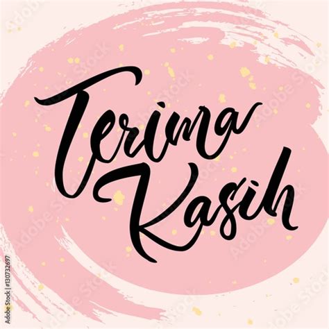 indonesian lettering terima kasihthank  vector bahasa word