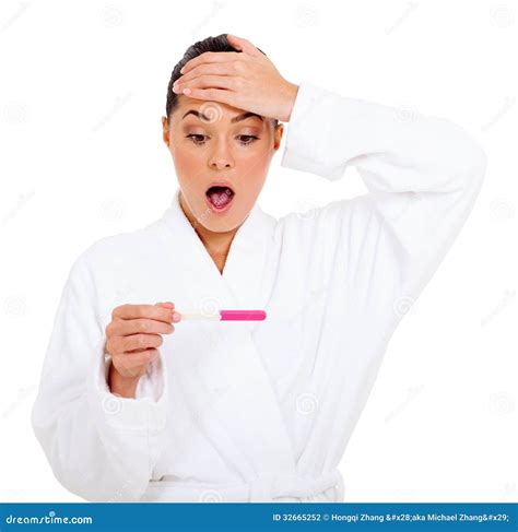 Shocked woman pregnancy stock photo. Image of negative - 32665252