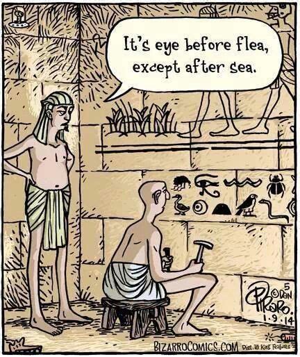 Egyptian hieroglyphic grammar | Grammar jokes, Grammar nerd, Grammar humor