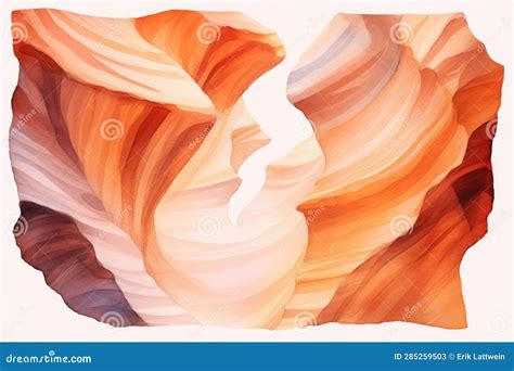 Antelope Canyon Clip Art Watercolor Illustration Stock Illustration ...