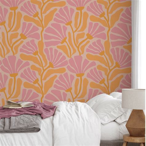 Willow - Retro Abstract Flowers Wallpaper
