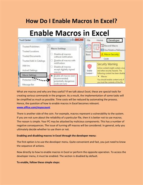 PPT - How to enable macros in Excel PowerPoint Presentation, free ...