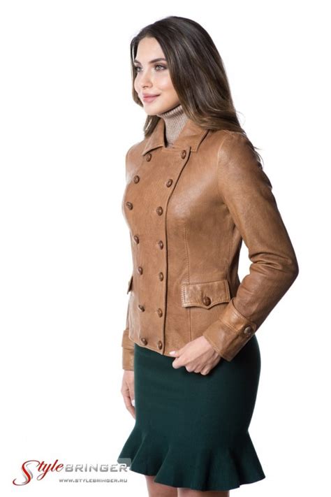Куртка кожаная ARBEX F149 cognac