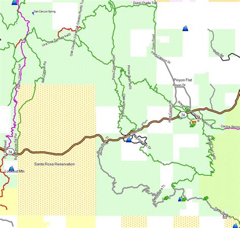 San Bernardino NF, San Jacinto - California Trail Map