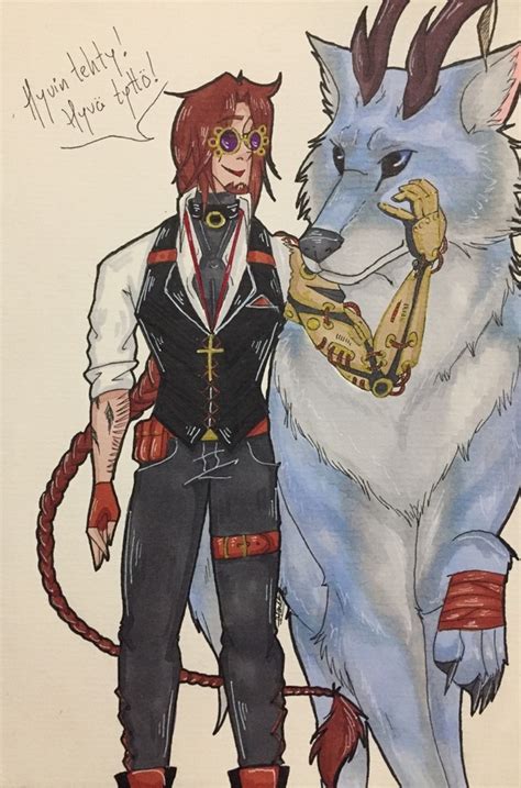 A man and his wolf [Translation: Hyvin tehty!... - Angel's ArtBlog