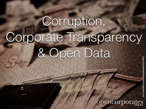 Corruption, corporate transparency and open data