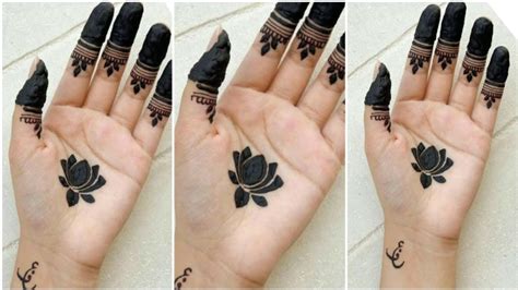 latest Lotus mehndi design ll simple mehndi design ll Anabia mehndi art ...