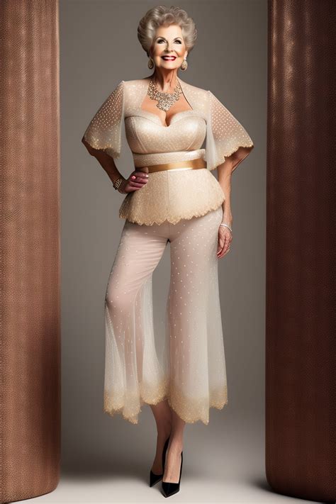 Lexica - Full body portrait of alluring middle-aged old Kay Parker