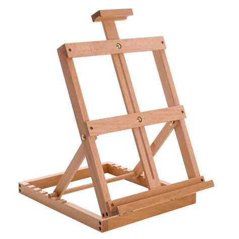 U.S. Art Supply Venice Heavy Duty Tabletop Wooden H-Frame Studio Easel