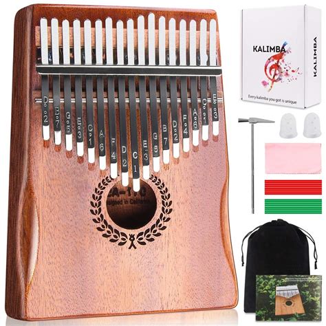 Buy Kalimba 17 Keys Thumb Piano, Easy to Learn Portable Musical ...