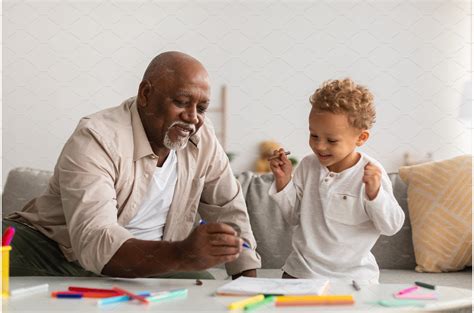 Happy Black Little Boy And Grandpa | People Images ~ Creative Market
