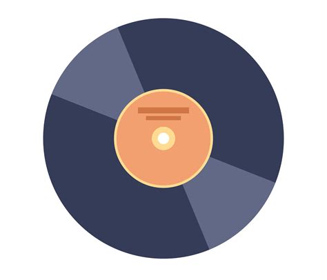 Vinyl LP record icon. Vintage gramophone disc. Old musical disc. Music