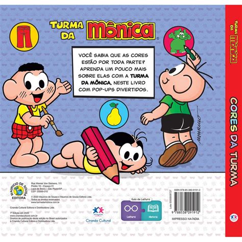 Livro Turma da Mônica - Cores da Turma - MP Brinquedos