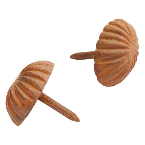 Hand-Forged Iron Oval Floral Clavos - Set of 6 | Signature Hardware