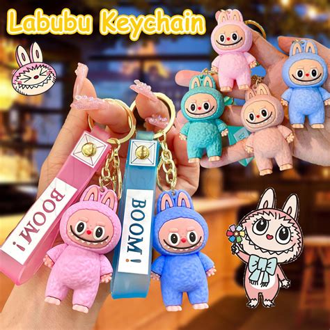 Cartoon Labubu Pendant Doll Keychain - Creative, Cute - Keyring Hanging ...