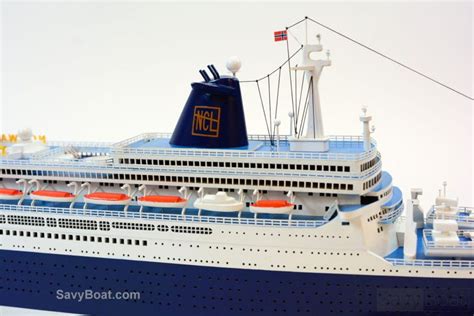 SS Norway Cruise Ship 40" - Handmade Ocean Liner Model Ship