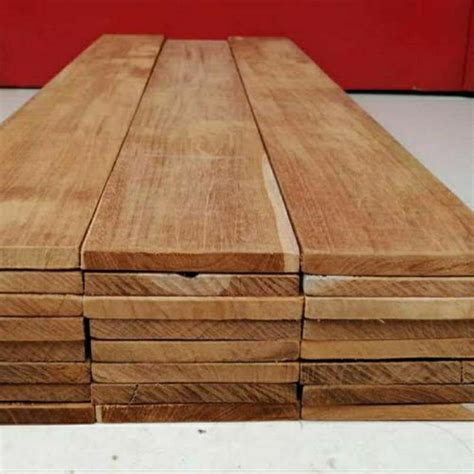 jual papan kayu jati  lembar cm   serut halus shopee